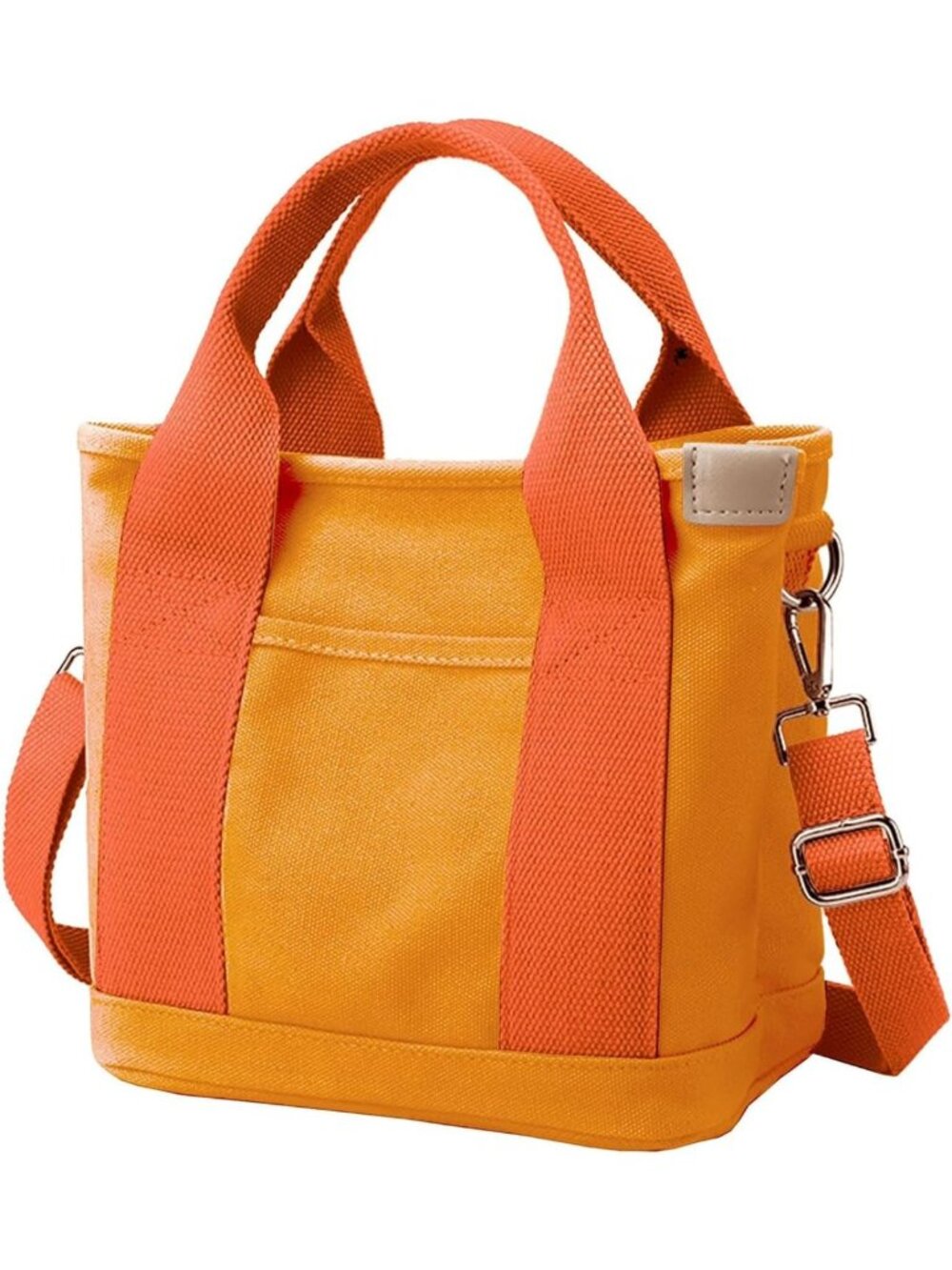 Stylish Canvas Tote Bag for Women - Zippered Crossbody Purse with Pockets, 2